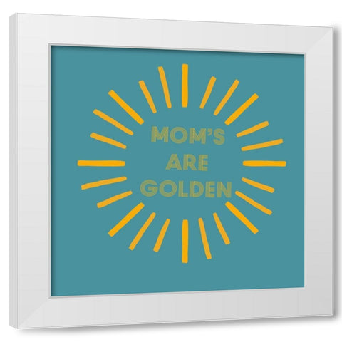 Golden White Modern Wood Framed Art Print by Singleton, Ashley