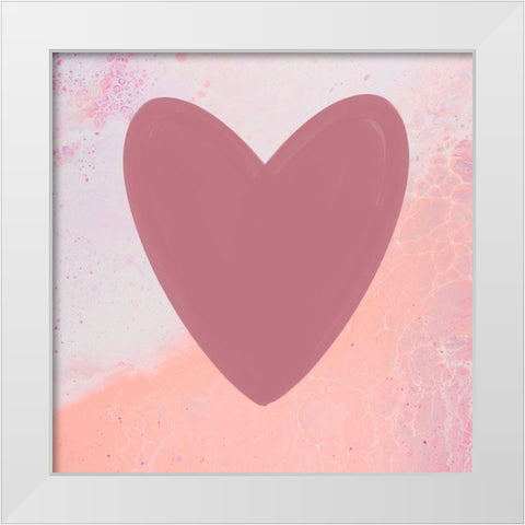 Heart White Modern Wood Framed Art Print by Singleton, Ashley