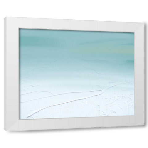 Blue White Modern Wood Framed Art Print by Singleton, Ashley