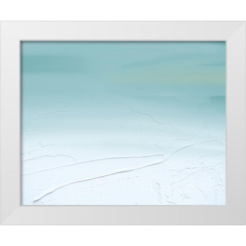 Blue White Modern Wood Framed Art Print by Singleton, Ashley