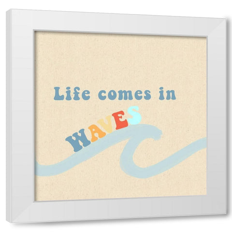 Waves II White Modern Wood Framed Art Print by Singleton, Ashley