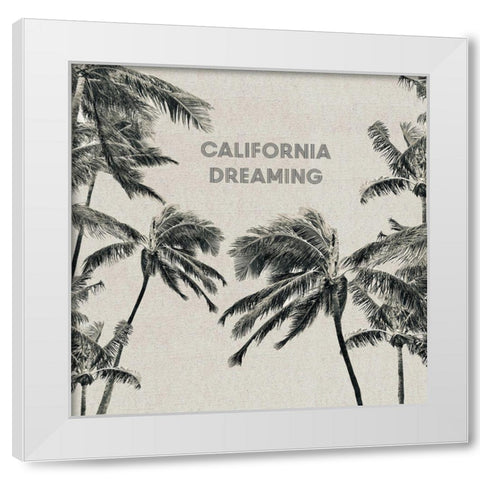 California Palm Trees White Modern Wood Framed Art Print by Singleton, Ashley