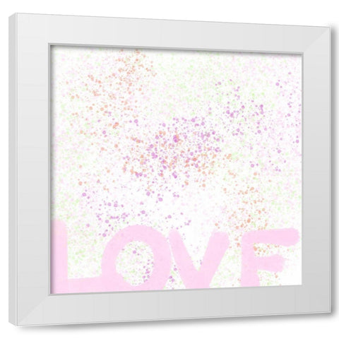 Love White Modern Wood Framed Art Print by Singleton, Ashley