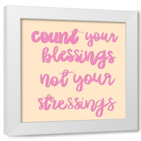 Blessings White Modern Wood Framed Art Print by Singleton, Ashley