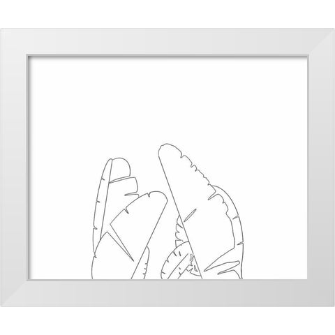 Palms White Modern Wood Framed Art Print by Singleton, Ashley