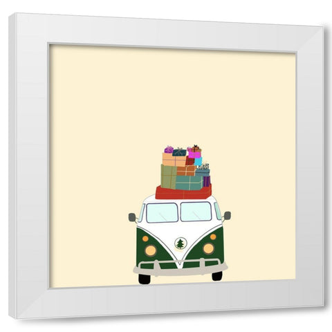 Merry Mobile White Modern Wood Framed Art Print by Singleton, Ashley