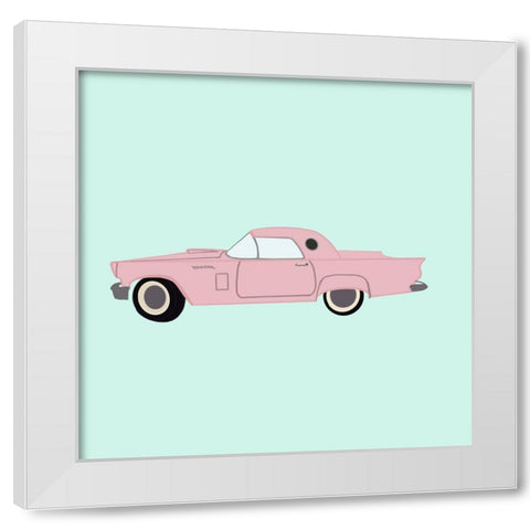 Getaway Car White Modern Wood Framed Art Print by Singleton, Ashley