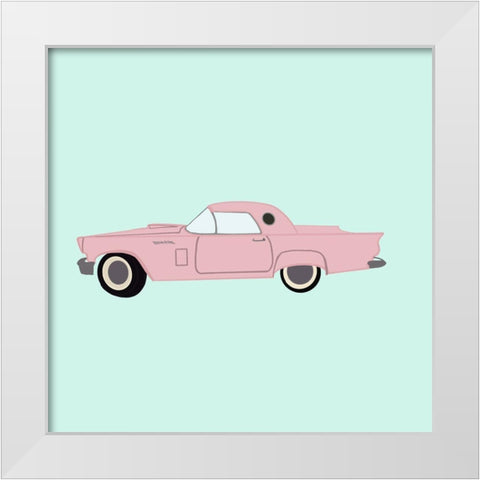 Getaway Car White Modern Wood Framed Art Print by Singleton, Ashley