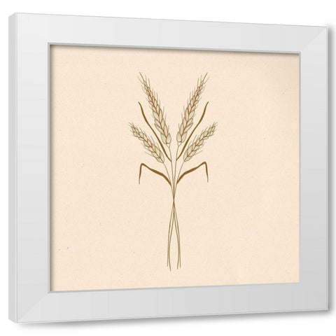Wheat Stalks White Modern Wood Framed Art Print by Singleton, Ashley