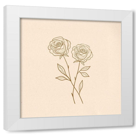 Roses White Modern Wood Framed Art Print by Singleton, Ashley