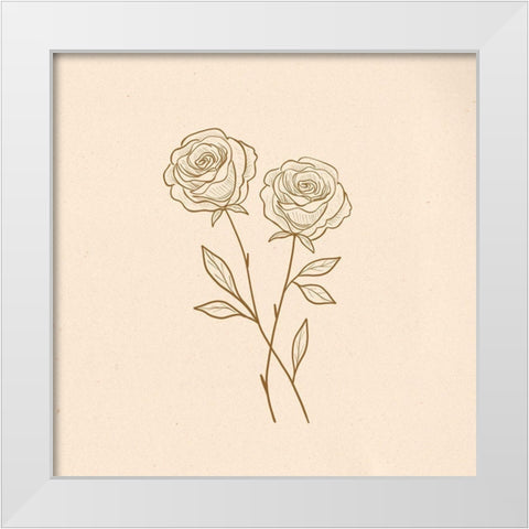 Roses White Modern Wood Framed Art Print by Singleton, Ashley