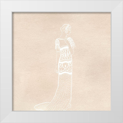 Fancy Lady White Modern Wood Framed Art Print by Singleton, Ashley