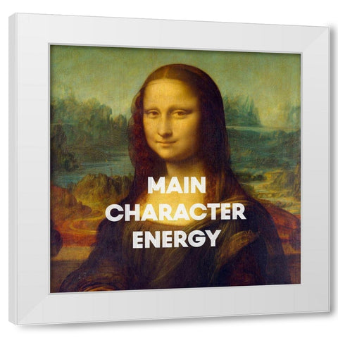 Main Character Energy White Modern Wood Framed Art Print by Singleton, Ashley