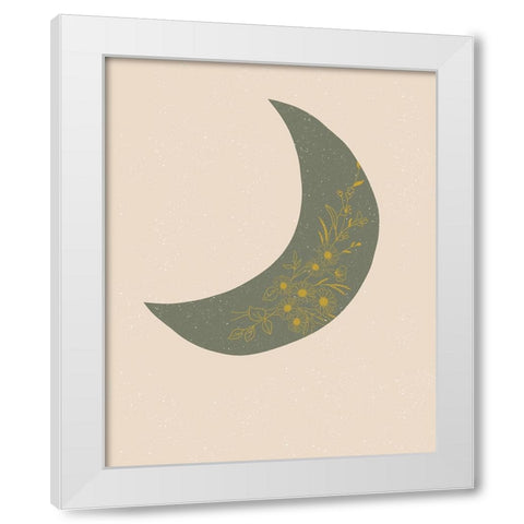 Moon White Modern Wood Framed Art Print by Singleton, Ashley