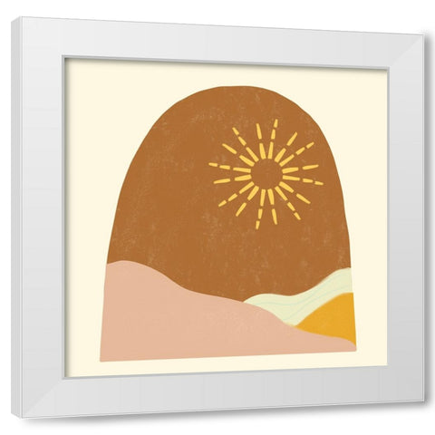 Sun and Sand White Modern Wood Framed Art Print by Singleton, Ashley