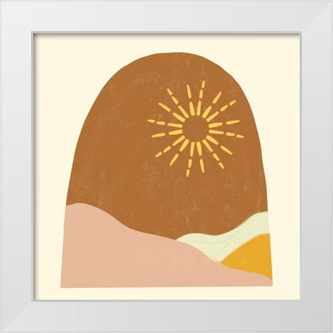 Sun and Sand White Modern Wood Framed Art Print by Singleton, Ashley