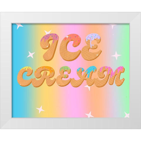 Ice Cream II White Modern Wood Framed Art Print by Singleton, Ashley