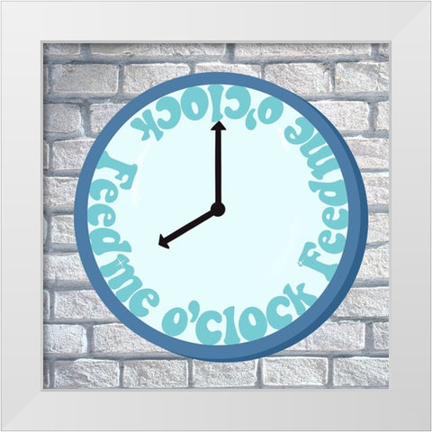 Time to Eat White Modern Wood Framed Art Print by Singleton, Ashley