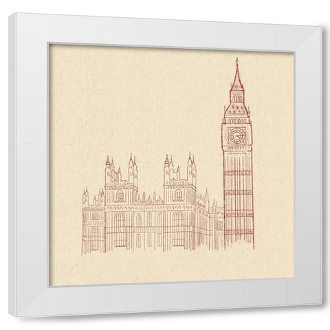 Big Ben White Modern Wood Framed Art Print by Singleton, Ashley