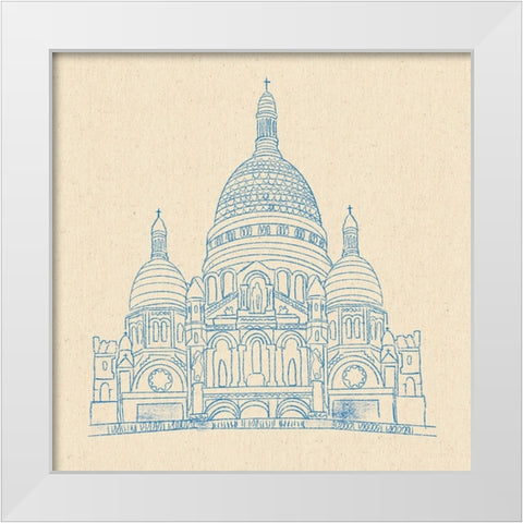 Sacre-Coeur White Modern Wood Framed Art Print by Singleton, Ashley