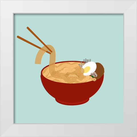 Pho White Modern Wood Framed Art Print by Singleton, Ashley