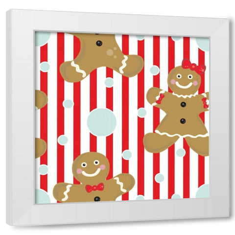 Be Sweet V White Modern Wood Framed Art Print by ND Art and Design