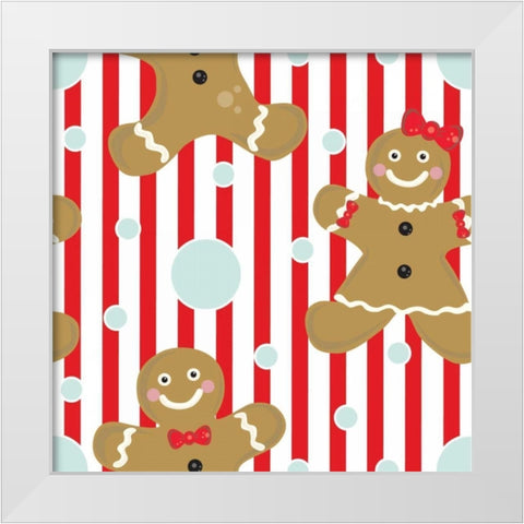 Be Sweet V White Modern Wood Framed Art Print by ND Art and Design
