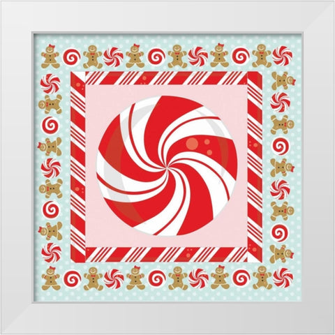 Be Sweet VII White Modern Wood Framed Art Print by ND Art and Design