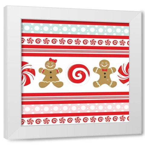 Be Sweet VIII White Modern Wood Framed Art Print by ND Art and Design