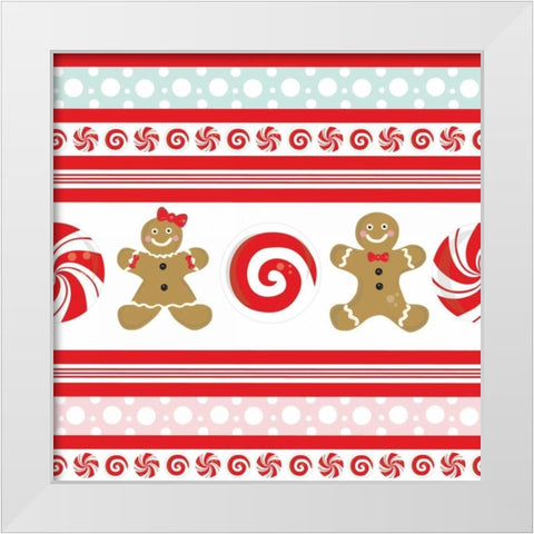 Be Sweet VIII White Modern Wood Framed Art Print by ND Art and Design
