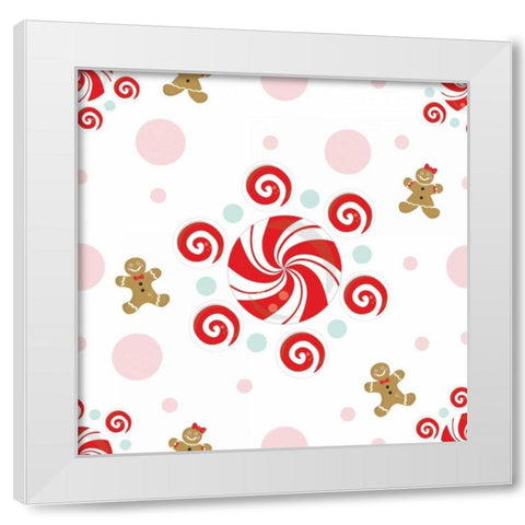 Be Sweet XII White Modern Wood Framed Art Print by ND Art and Design