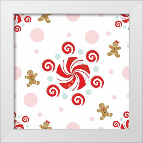 Be Sweet XII White Modern Wood Framed Art Print by ND Art and Design