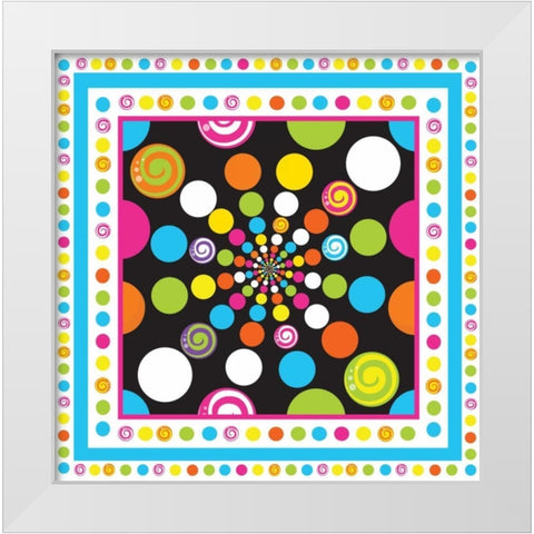 Candy Craze X White Modern Wood Framed Art Print by ND Art and Design