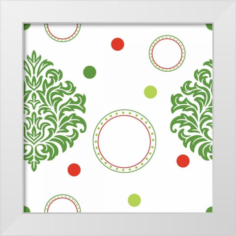 Joyous Holiday IX White Modern Wood Framed Art Print by ND Art and Design