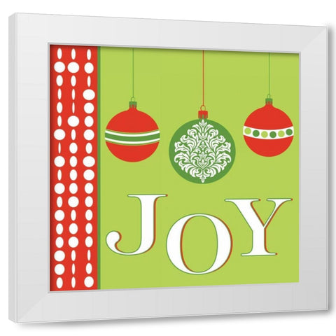 Joyous Holiday X White Modern Wood Framed Art Print by ND Art and Design