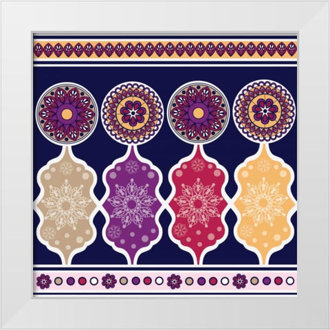 Modern Day Moroccan Gypsy IV White Modern Wood Framed Art Print by ND Art and Design