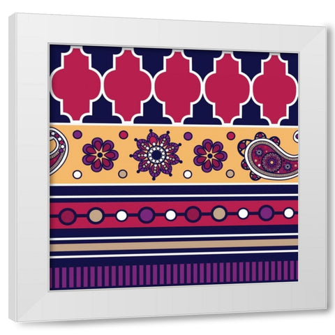 Modern Day Moroccan Gypsy V White Modern Wood Framed Art Print by ND Art and Design