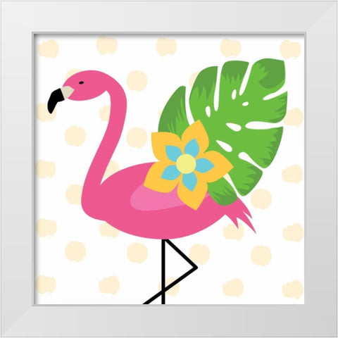 Tropical II White Modern Wood Framed Art Print by ND Art and Design