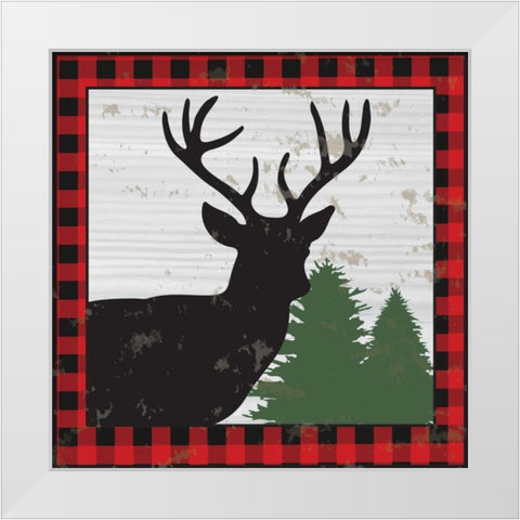 Lodge I White Modern Wood Framed Art Print by ND Art and Design