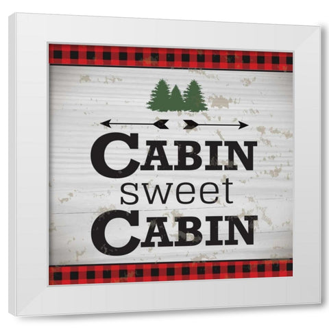 Lodge II White Modern Wood Framed Art Print by ND Art and Design