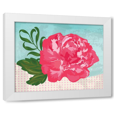 Floral I White Modern Wood Framed Art Print by ND Art and Design