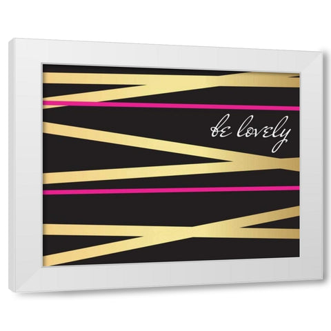 Trendy I White Modern Wood Framed Art Print by ND Art and Design