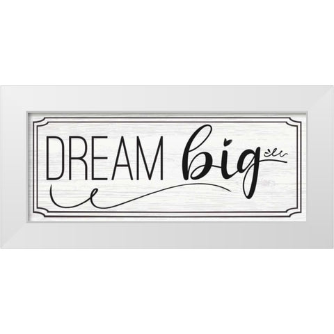 Words II White Modern Wood Framed Art Print by ND Art and Design