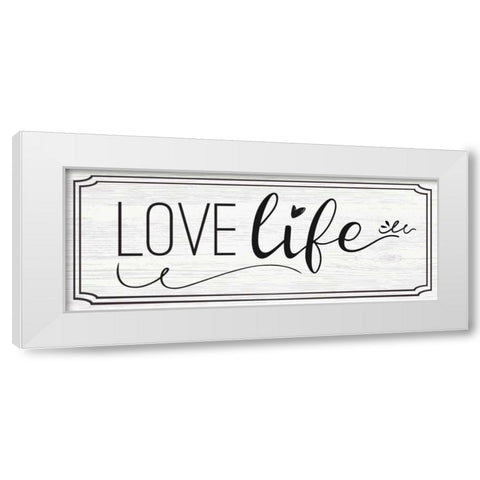 Words III White Modern Wood Framed Art Print by ND Art and Design