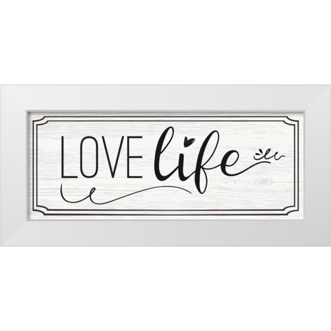 Words III White Modern Wood Framed Art Print by ND Art and Design