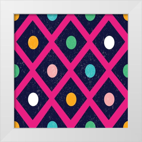 Tropical Pattern White Modern Wood Framed Art Print by ND Art and Design