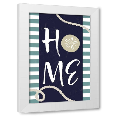 Coastal Home White Modern Wood Framed Art Print by ND Art