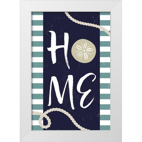 Coastal Home White Modern Wood Framed Art Print by ND Art