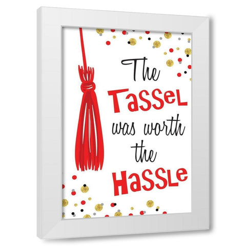 The Tassel White Modern Wood Framed Art Print by ND Art