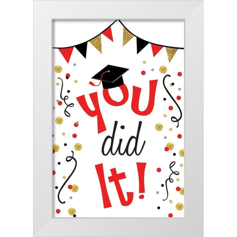 You Dit It White Modern Wood Framed Art Print by ND Art